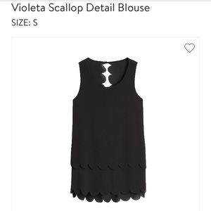 Stitch Fix: Papermoon Violeta Scalloped Blouse